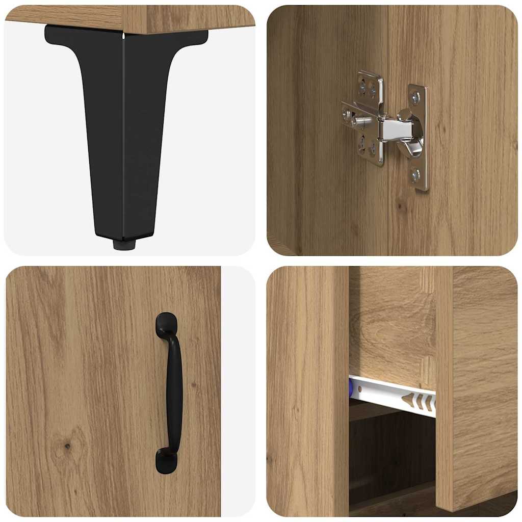 Highboard Artisan-Eiche 69,5 x 34 x 180 cm Holzwerkstoff
