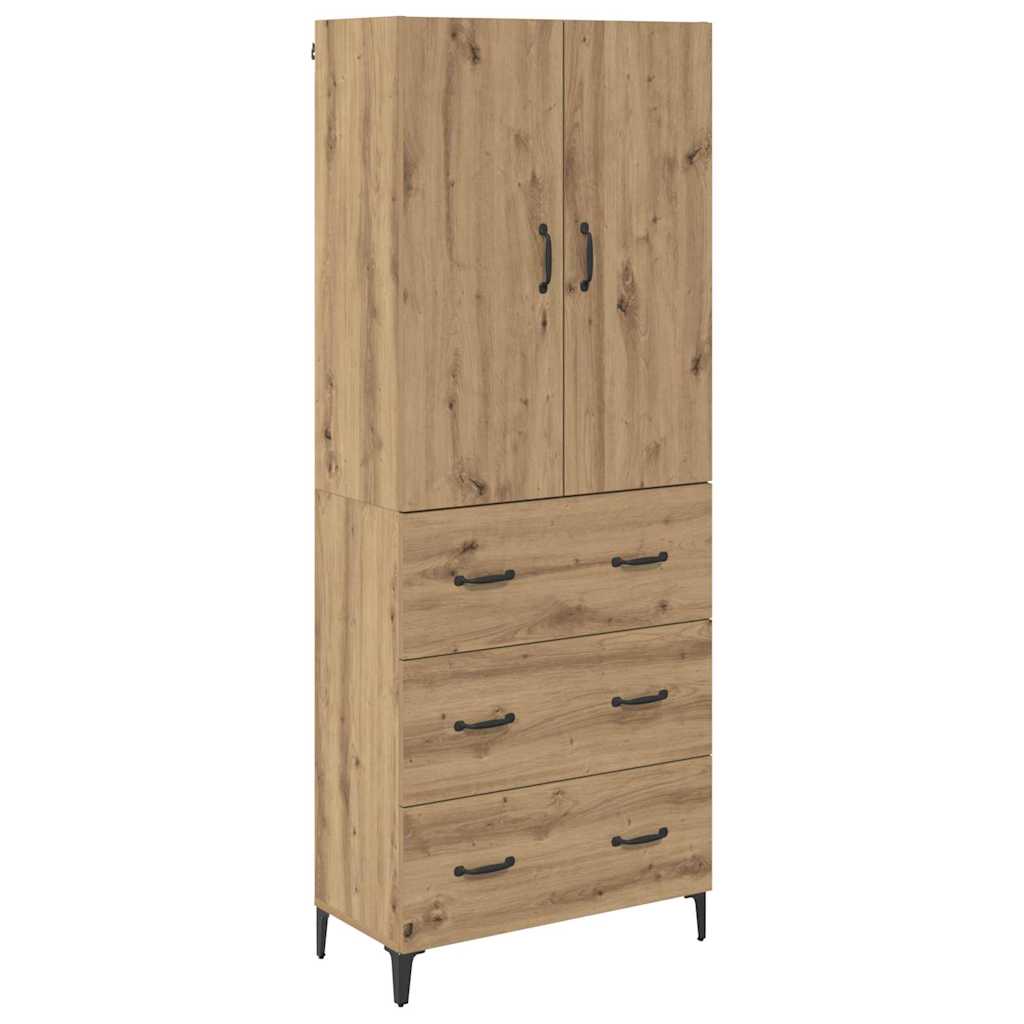 Highboard Artisan-Eiche 69,5 x 34 x 180 cm Holzwerkstoff