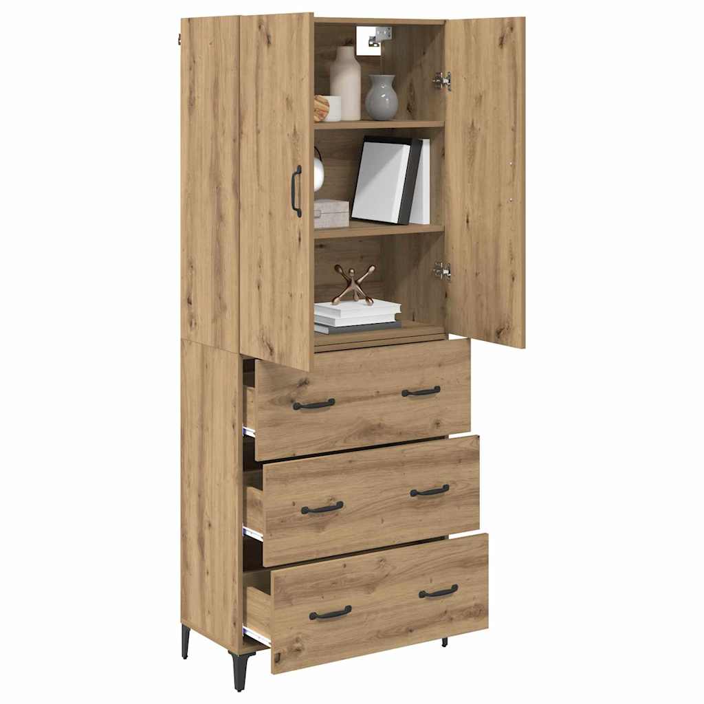 Highboard Artisan-Eiche 69,5 x 34 x 180 cm Holzwerkstoff