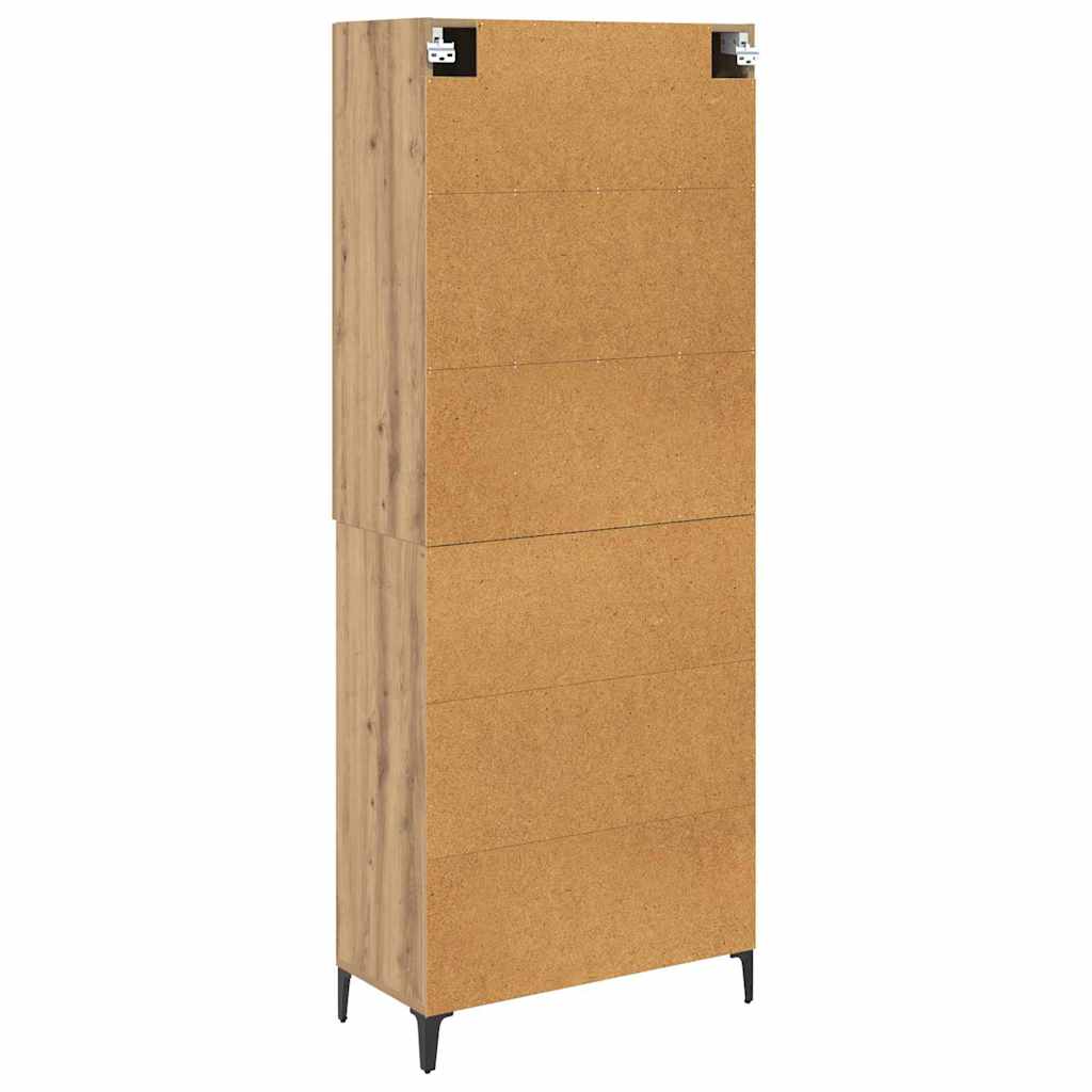 Highboard Artisan-Eiche 69,5 x 34 x 180 cm Holzwerkstoff