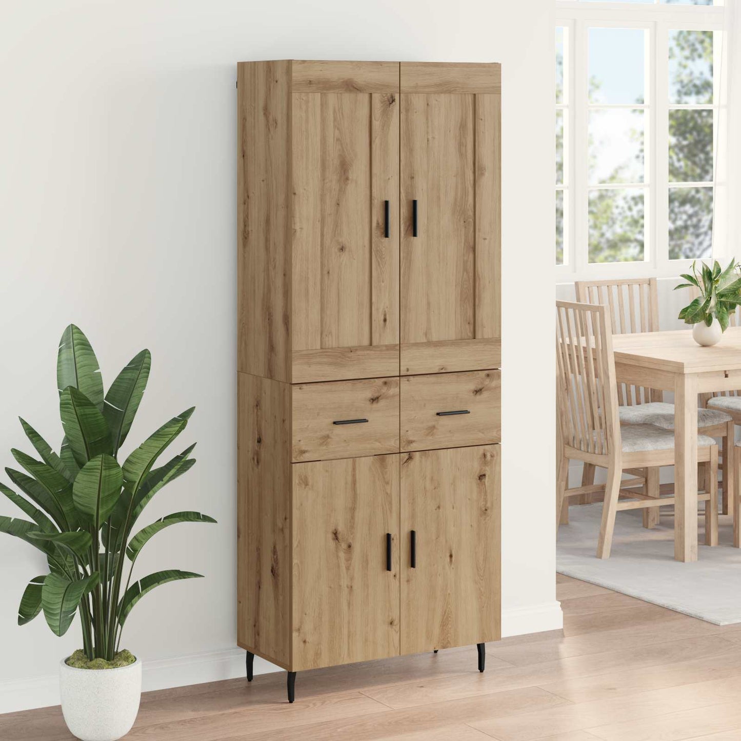 Highboard 2 pcs Artisan-Eiche 69,5 x 34 x 180 cm Holzwerkstoff