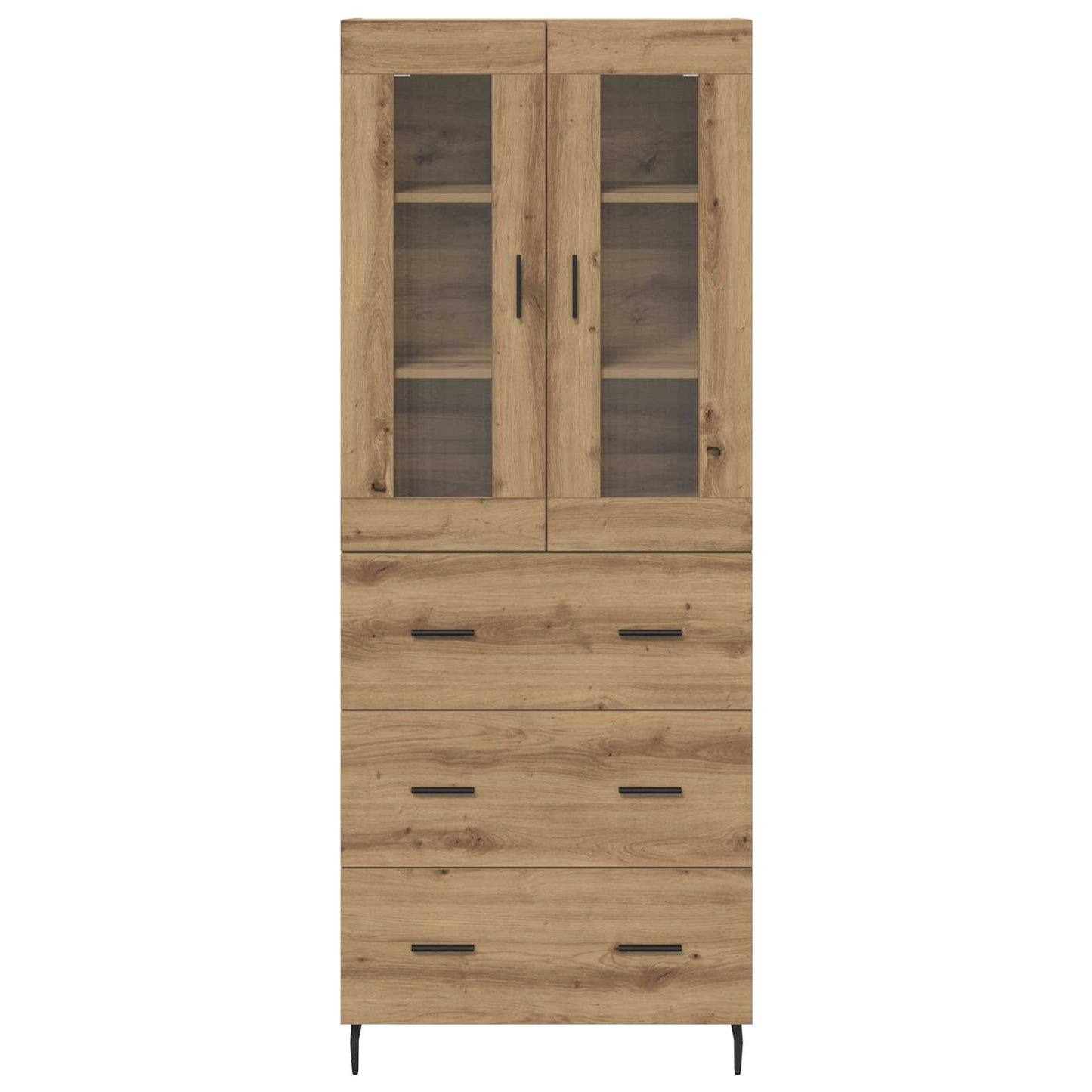 Highboard 2 stk. Artisan-Eiche 69,5 x 34 x 180 cm Holzwerkstoff