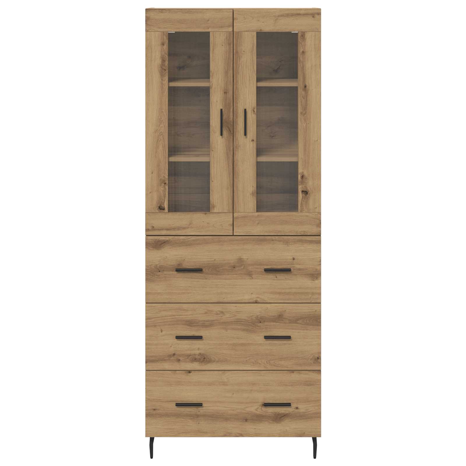 Highboard 2 stk. Artisan-Eiche 69,5 x 34 x 180 cm Holzwerkstoff