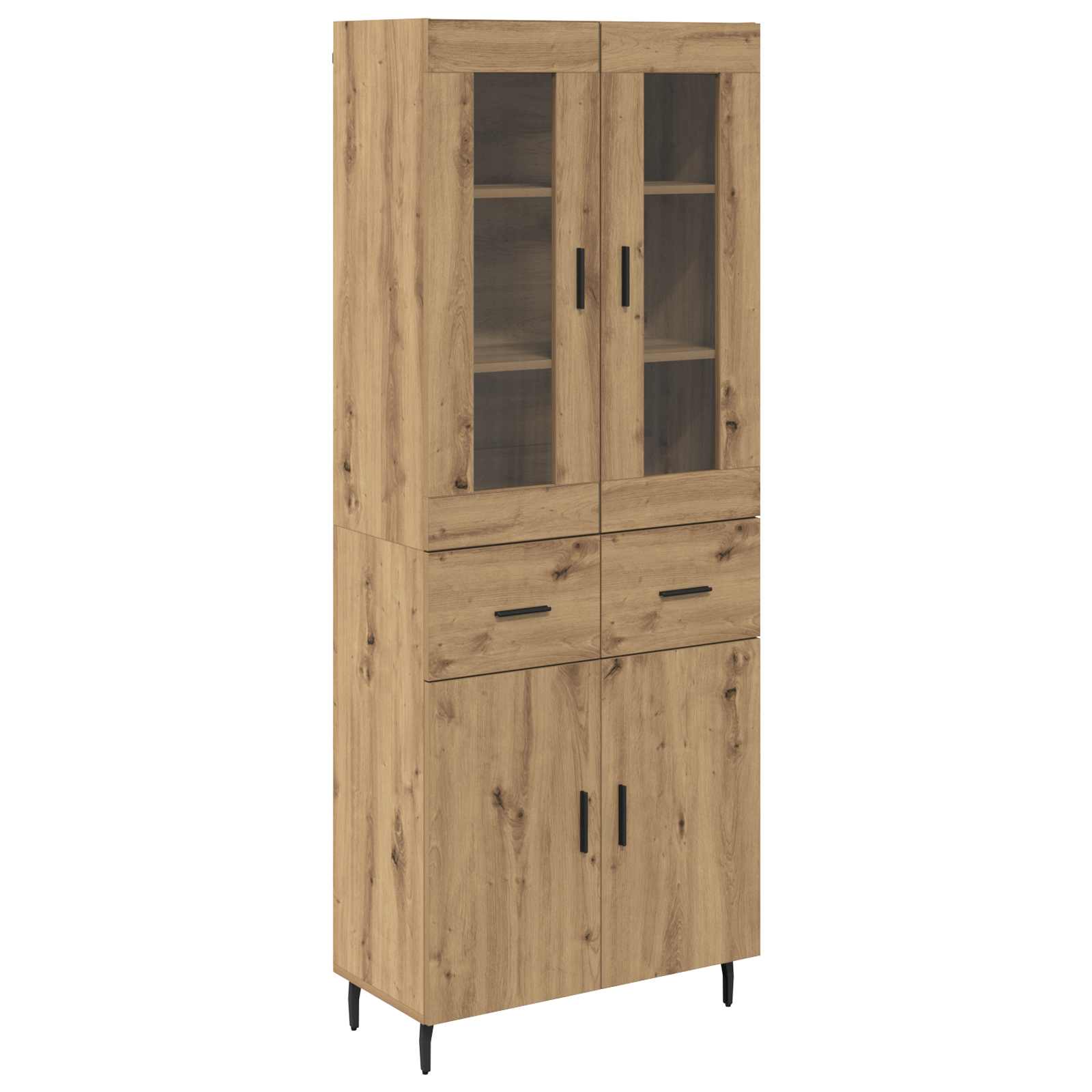 Highboard 2 stk. Artisan-Eiche 69,5 x 34 x 180 cm Holzwerkstoff