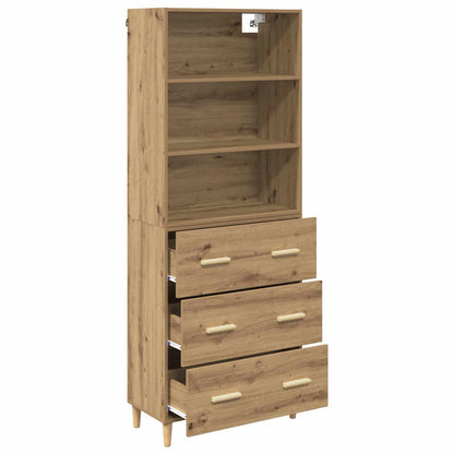 Highboard Artisan-Eiche 69,5 x 32,5 x 180 cm Holzwerkstoff