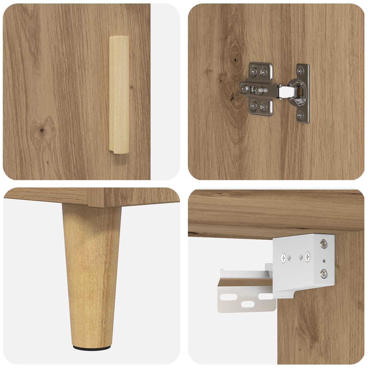 Highboard Artisan-Eiche 69,5 x 32,5 x 180 cm Holzwerkstoff