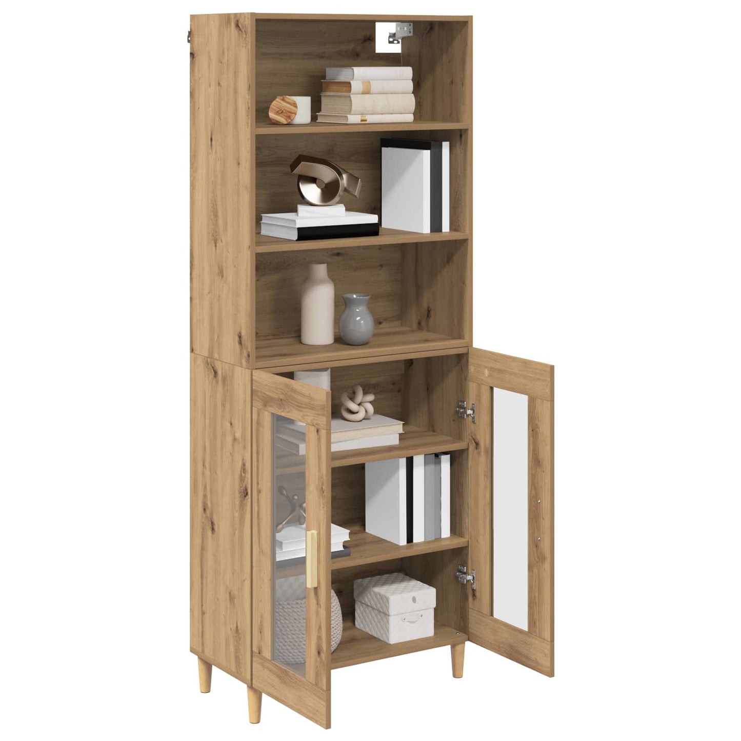Highboard Artisan-Eiche 69,5 x 32,5 x 180 cm Holzwerkstoff