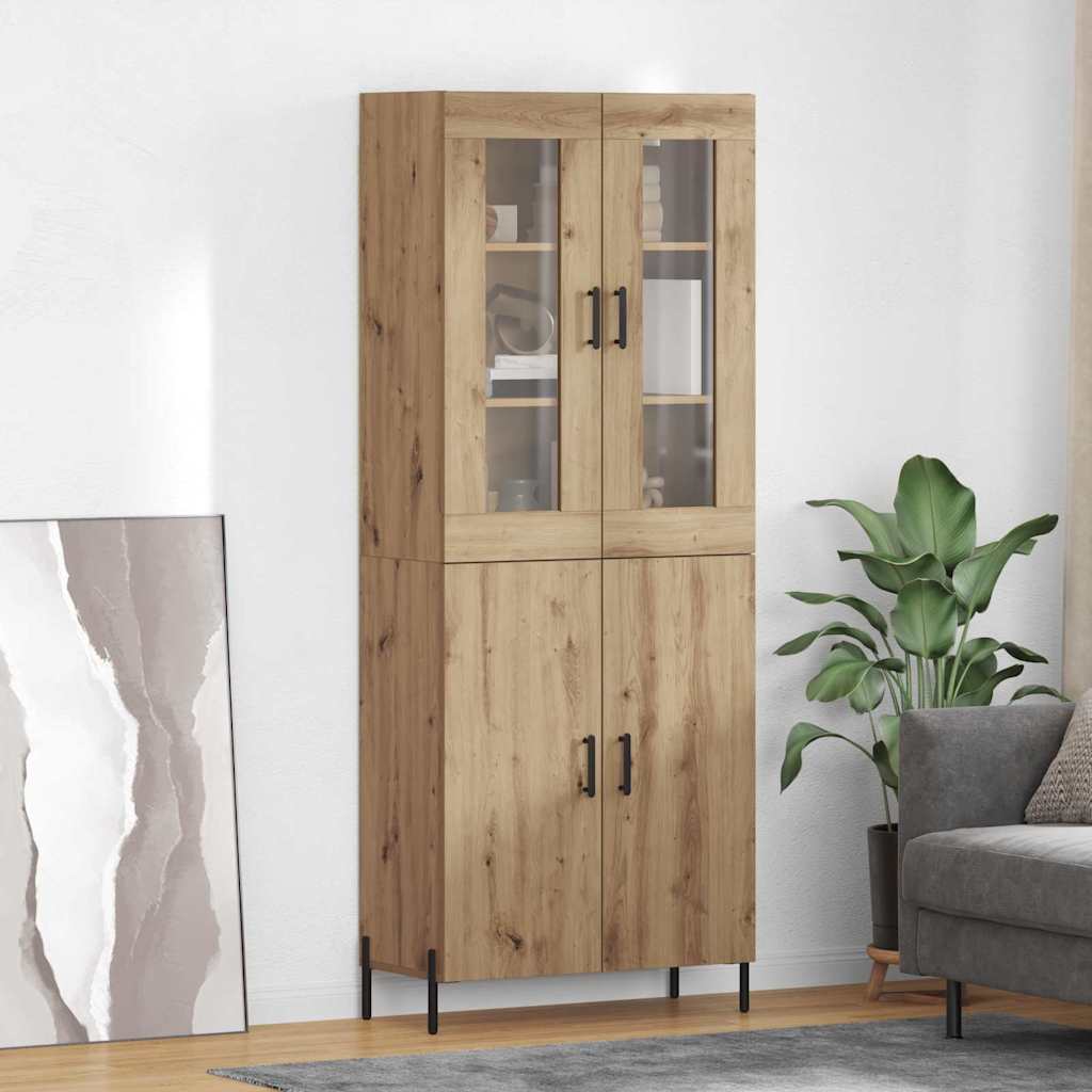 Highboard Artisan-Eiche 69,5 x 34 x 180 cm Holzwerkstoff