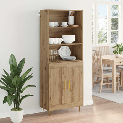 Highboard Artisan-Eiche 69,5 x 34 x 180 cm Holzwerkstoff