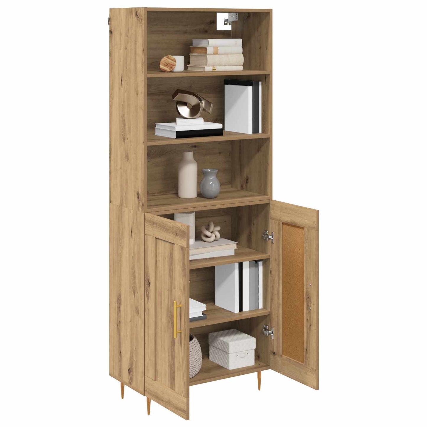 Highboard Artisan-Eiche 69,5 x 34 x 180 cm Holzwerkstoff