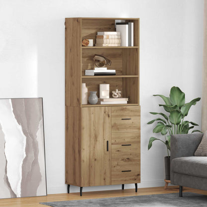 Highboard 2 stk. Artisan-Eiche 69,5 x 32,5 x 180 cm