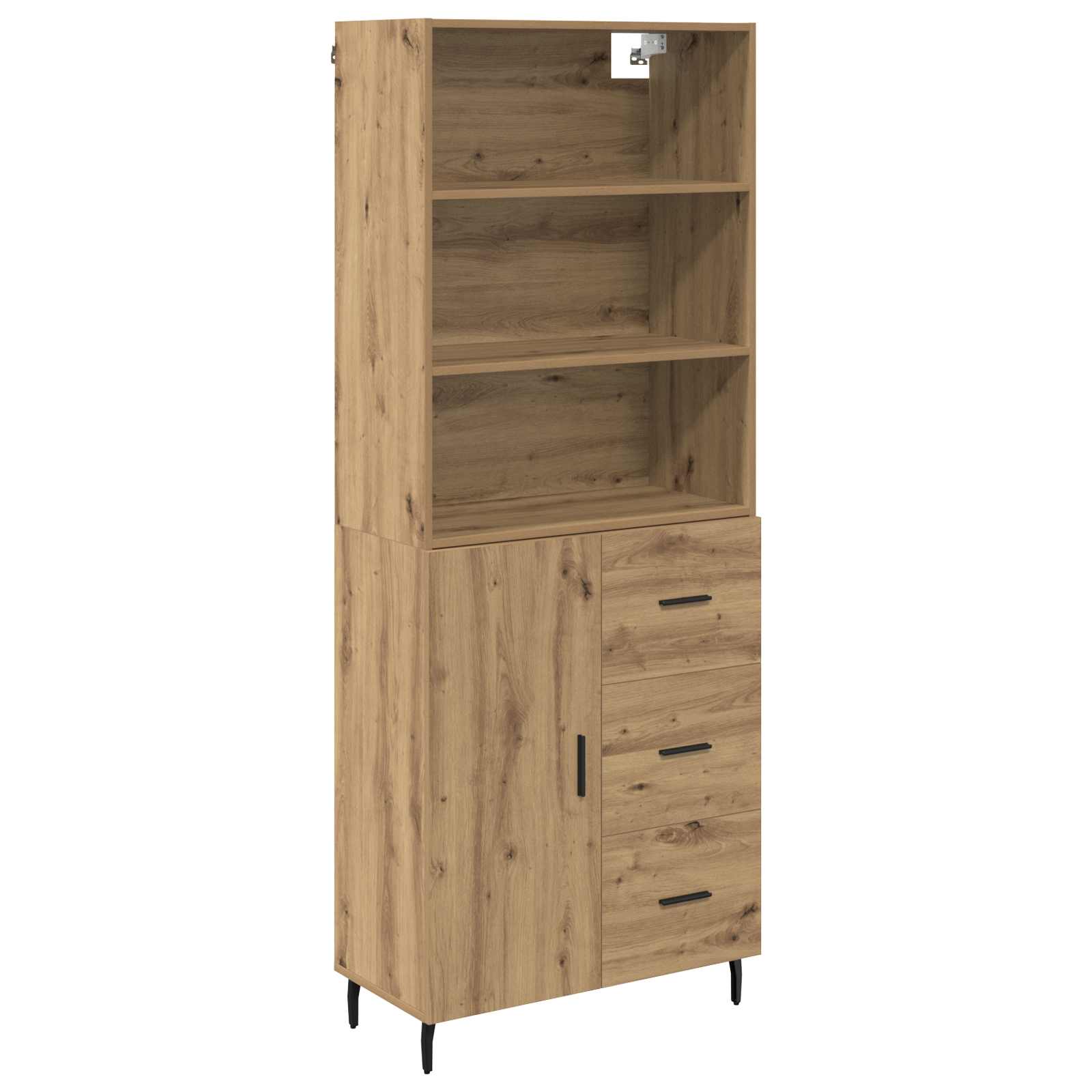 Highboard 2 stk. Artisan-Eiche 69,5 x 32,5 x 180 cm