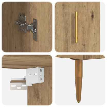 Highboard 2 stk. Artisan-Eiche 69,5 x 34 x 180 cm Holzwerkstoff