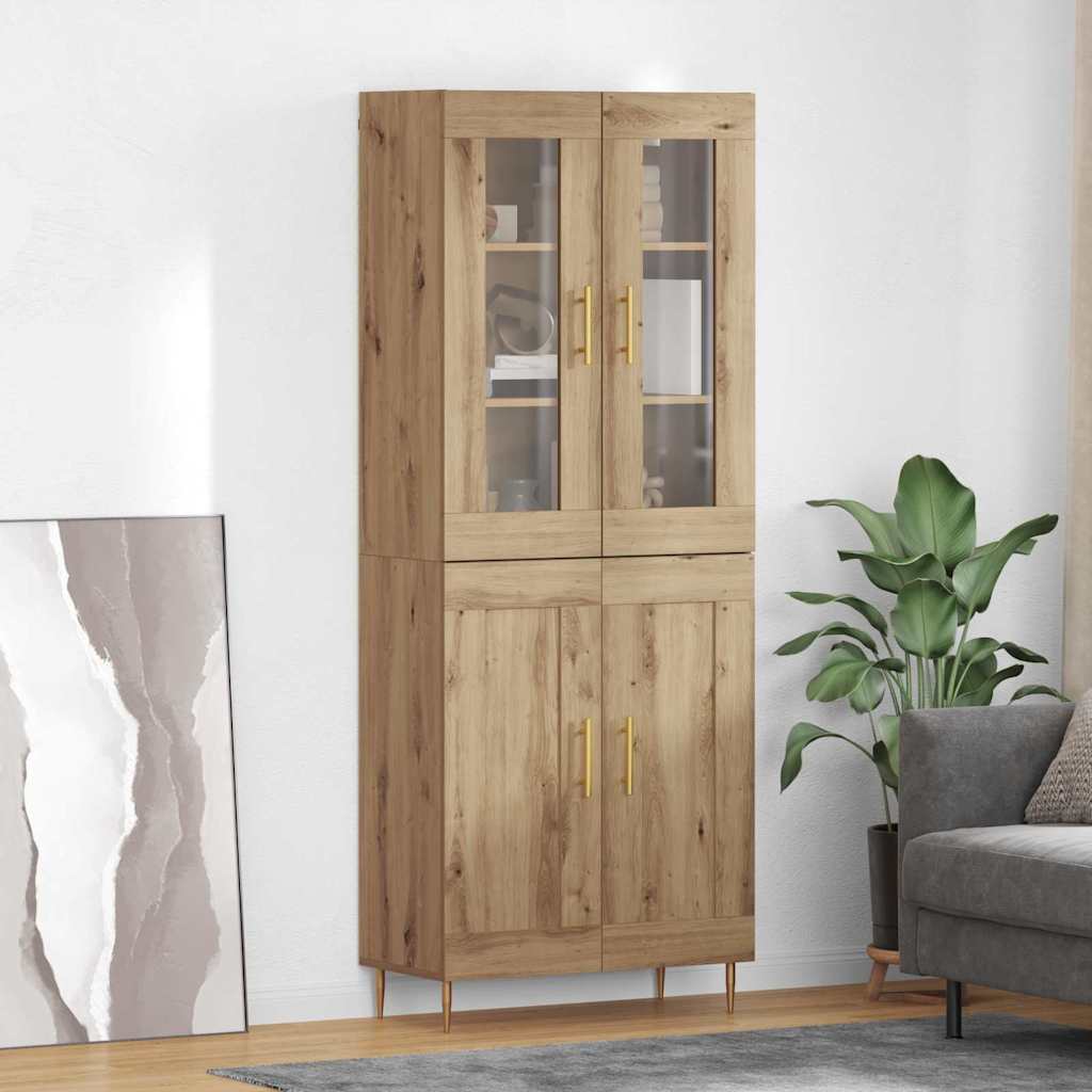 Highboard 2 stk. Artisan-Eiche 69,5 x 34 x 180 cm Holzwerkstoff