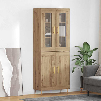 Highboard 2 stk. Artisan-Eiche 69,5 x 34 x 180 cm Holzwerkstoff