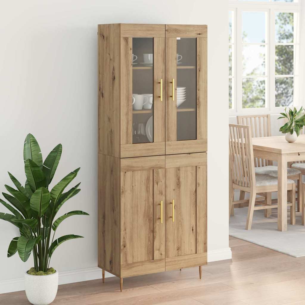 Highboard 2 stk. Artisan-Eiche 69,5 x 34 x 180 cm Holzwerkstoff
