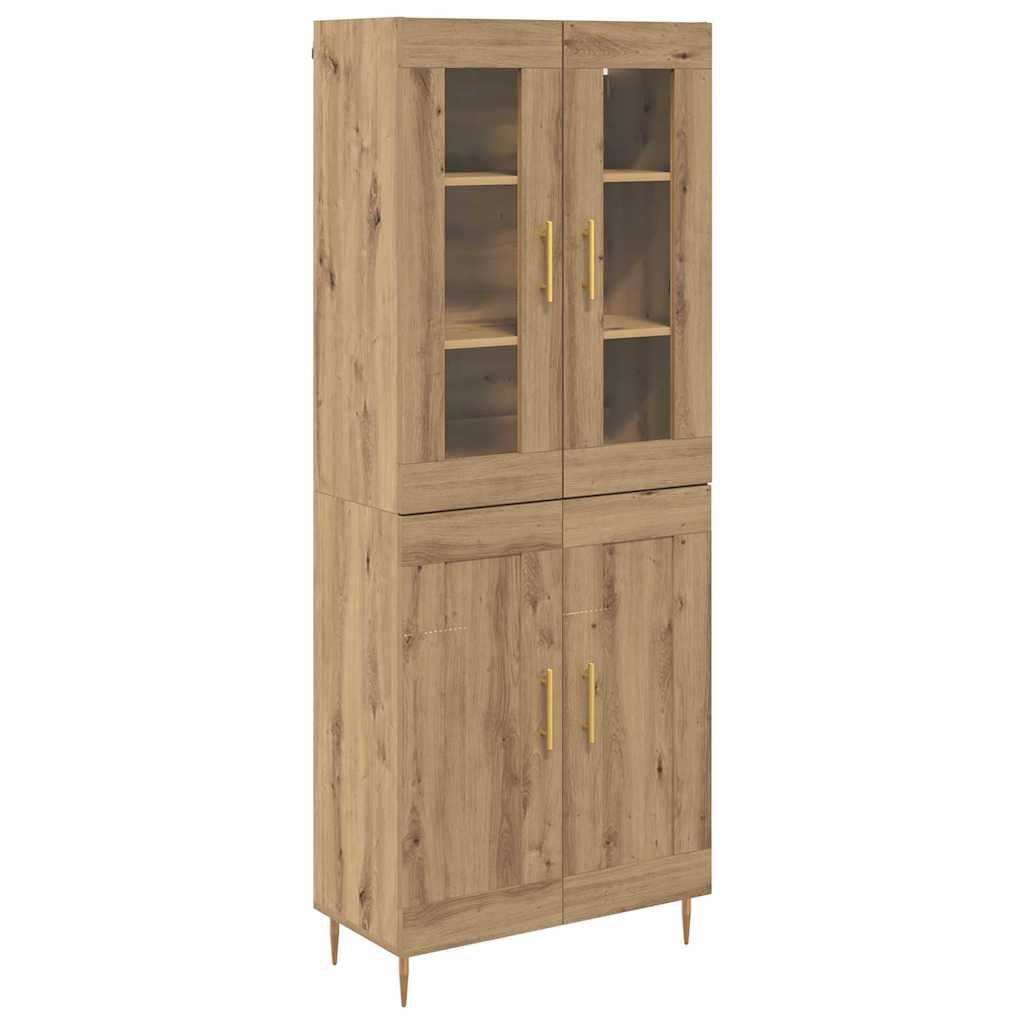 Highboard 2 stk. Artisan-Eiche 69,5 x 34 x 180 cm Holzwerkstoff