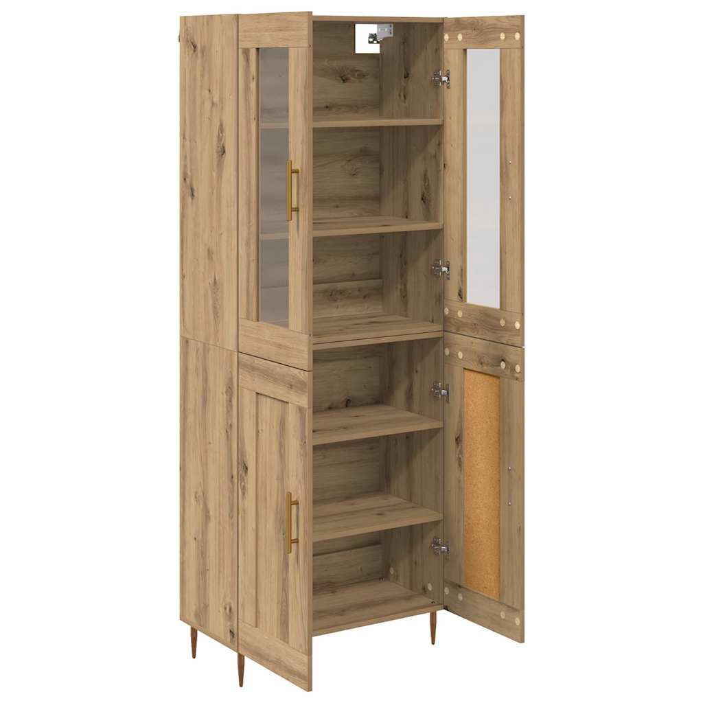 Highboard 2 stk. Artisan-Eiche 69,5 x 34 x 180 cm Holzwerkstoff
