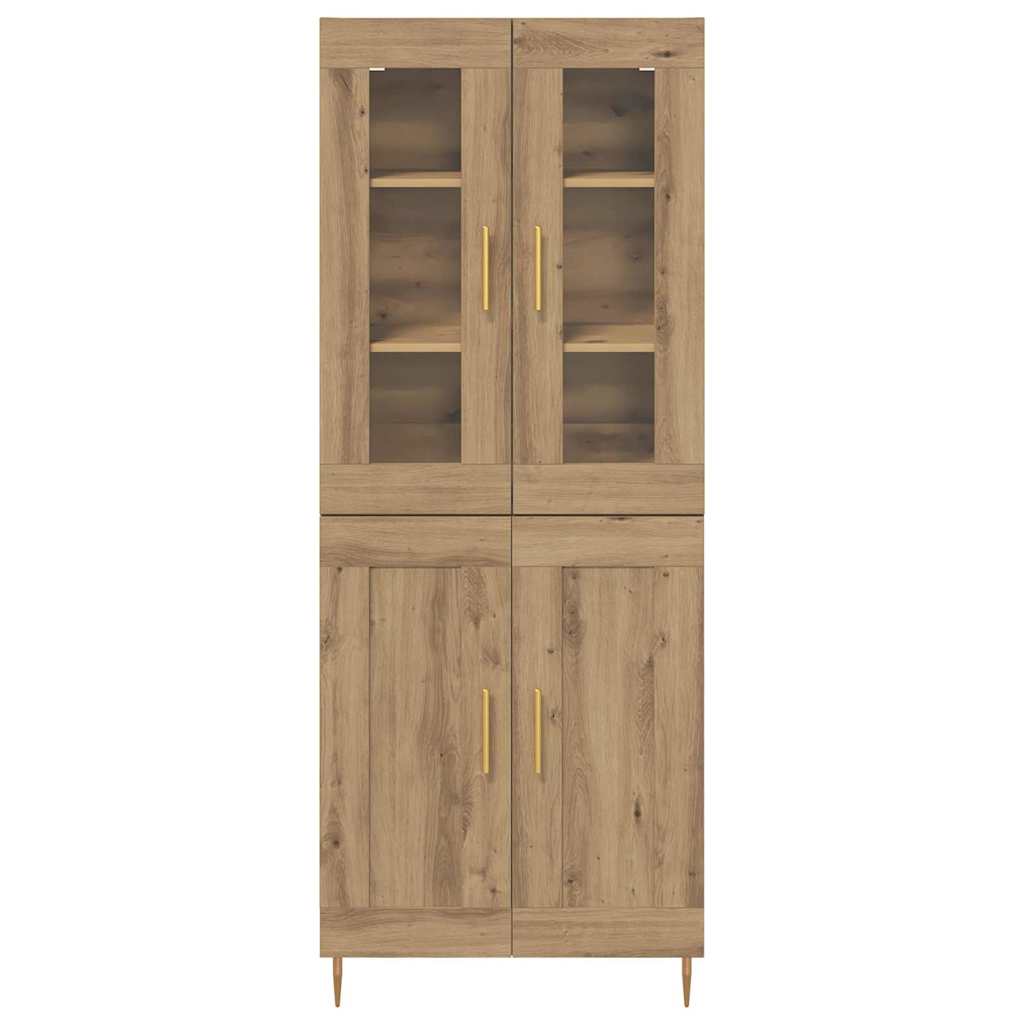 Highboard 2 stk. Artisan-Eiche 69,5 x 34 x 180 cm Holzwerkstoff