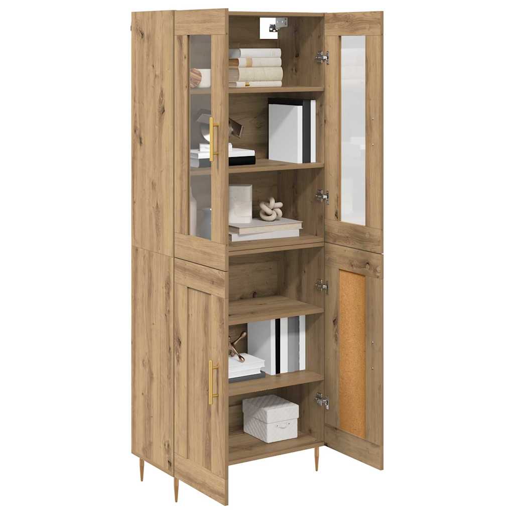 Highboard 2 stk. Artisan-Eiche 69,5 x 34 x 180 cm Holzwerkstoff