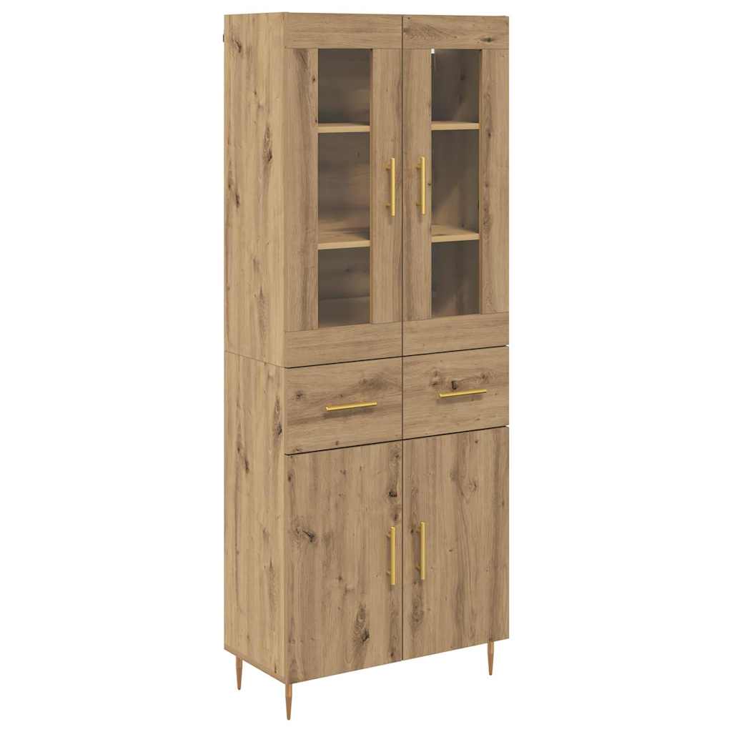 Highboard 2 stk. Artisan-Eiche 69,5 x 34 x 180 cm Holzwerkstoff