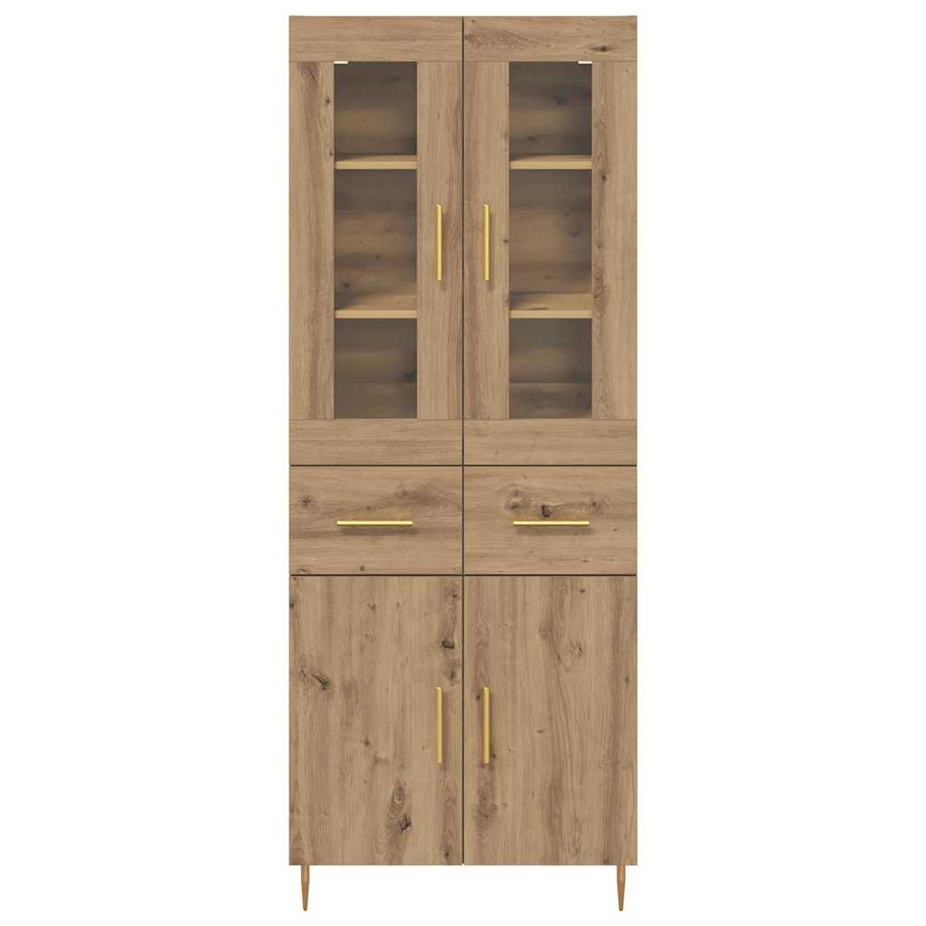 Highboard 2 stk. Artisan-Eiche 69,5 x 34 x 180 cm Holzwerkstoff