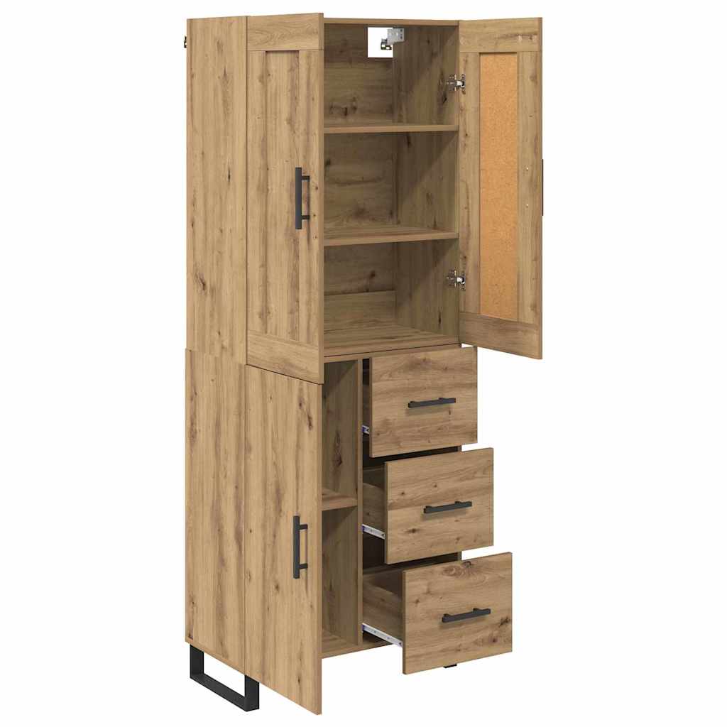 Highboard 2 pcs Artisan-Eiche 69,5 x 34 x 180 cm Holzwerkstoff