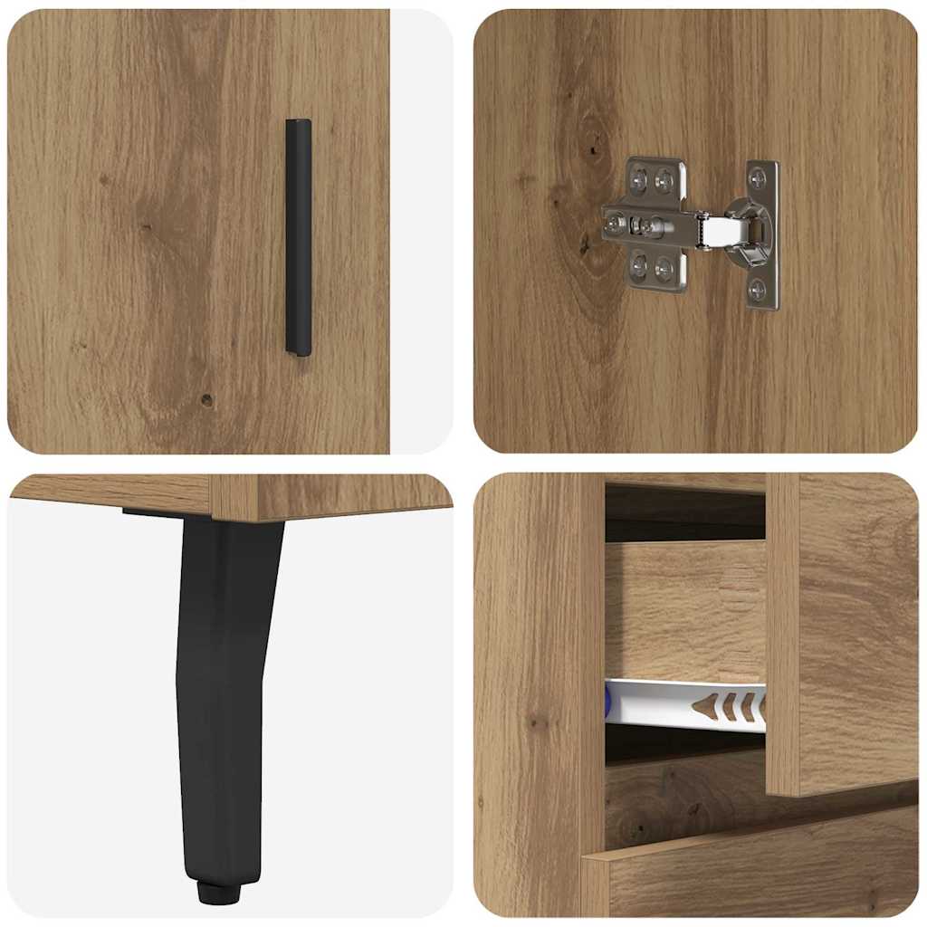 Highboard 2 pcs Artisan-Eiche 69,5 x 34 x 180 cm Holzwerkstoff