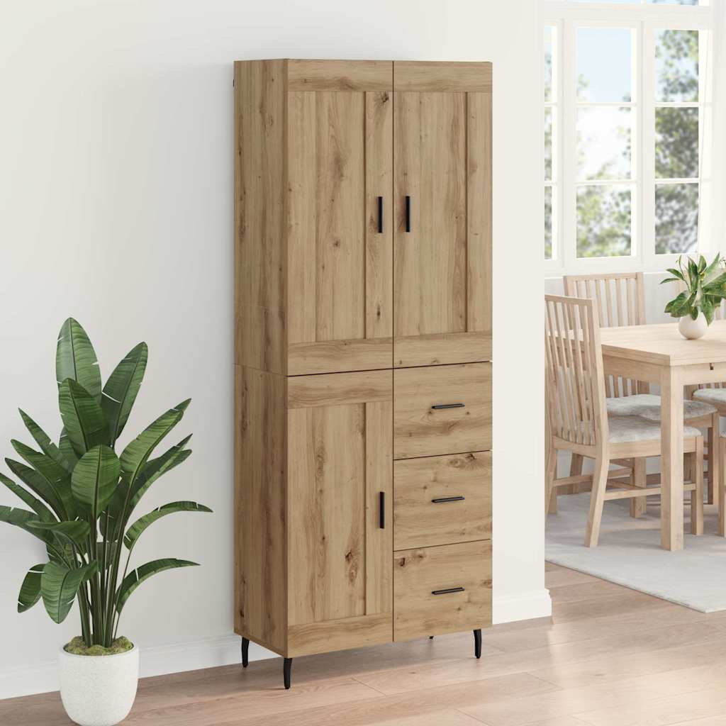 Highboard 2 pcs Artisan-Eiche 69,5 x 34 x 180 cm Holzwerkstoff