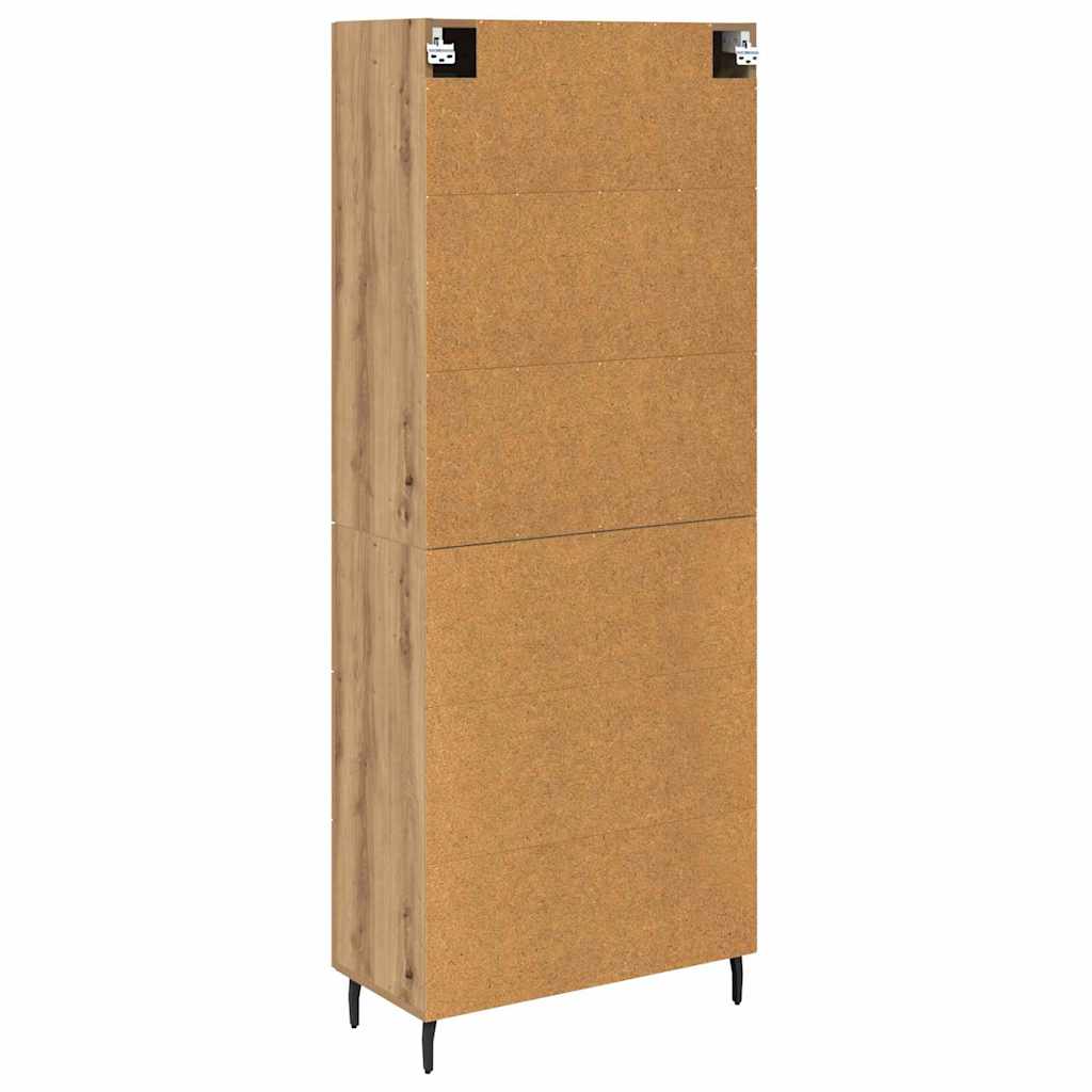 Highboard 2 pcs Artisan-Eiche 69,5 x 34 x 180 cm Holzwerkstoff
