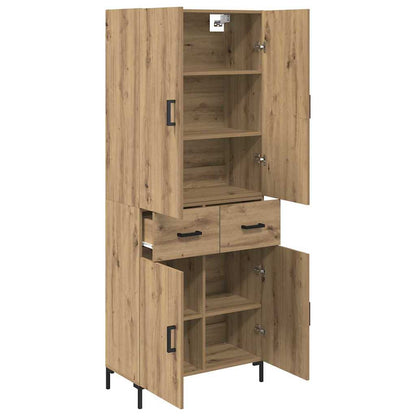 Highboard Artisan-Eiche 69,5 x 34 x 180 cm Holzwerkstoff