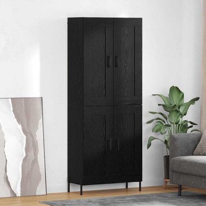 Highboard 2 Stk. Schwarz Eichen-Optik 69,5 x 34 x 180 cm