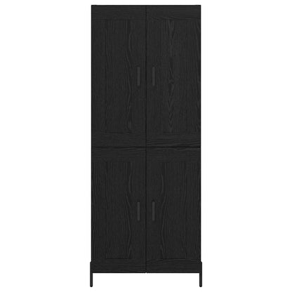Highboard 2 Stk. Schwarz Eichen-Optik 69,5 x 34 x 180 cm