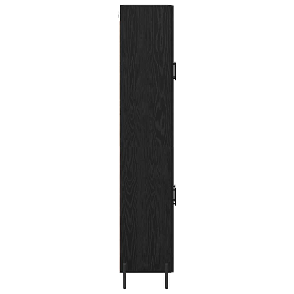 Highboard 2 pcs Schwarz Eichen-Optik Holzwerkstoff