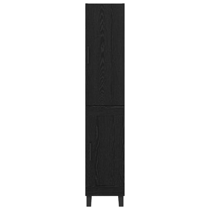 Highboard Schwarz Eichen-Optik 34,5 x 34 x 180 cm Holzwerkstoff
