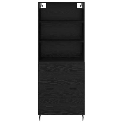 Highboard 2 Stk. Schwarz Eichen-Optik 69,5 x 34 x 180 cm