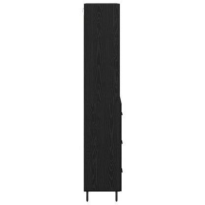 Highboard 2 Stk. Schwarz Eichen-Optik 69,5 x 34 x 180 cm