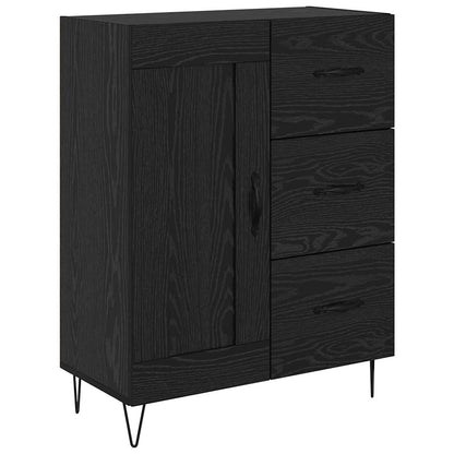 Highboard 2 Stk. Schwarz Eichen-Optik 69,5 x 34 x 180 cm