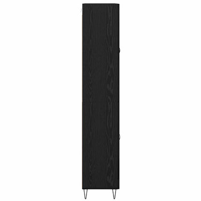 Highboard 2 Stk. Schwarz Eichen-Optik 69,5 x 34 x 180 cm