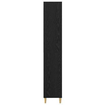 Highboard Schwarz Eichen-Optik 69,5 x 32,5 x 180 cm