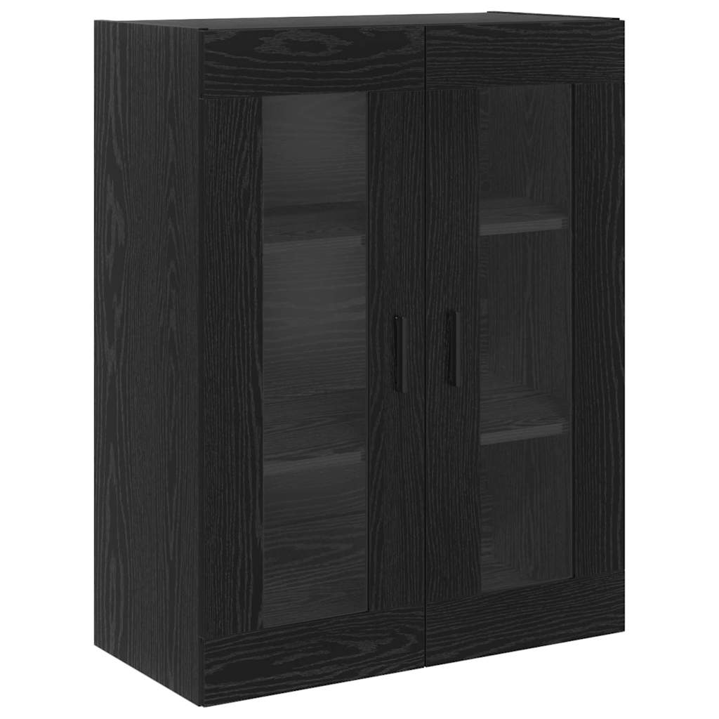 Highboard 2 stk. Schwarz Eichen-Optik 69,5 x 34 x 180 cm