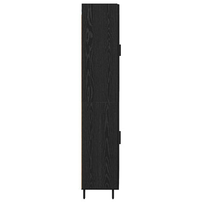 Highboard 2 stk. Schwarz Eichen-Optik 69,5 x 34 x 180 cm