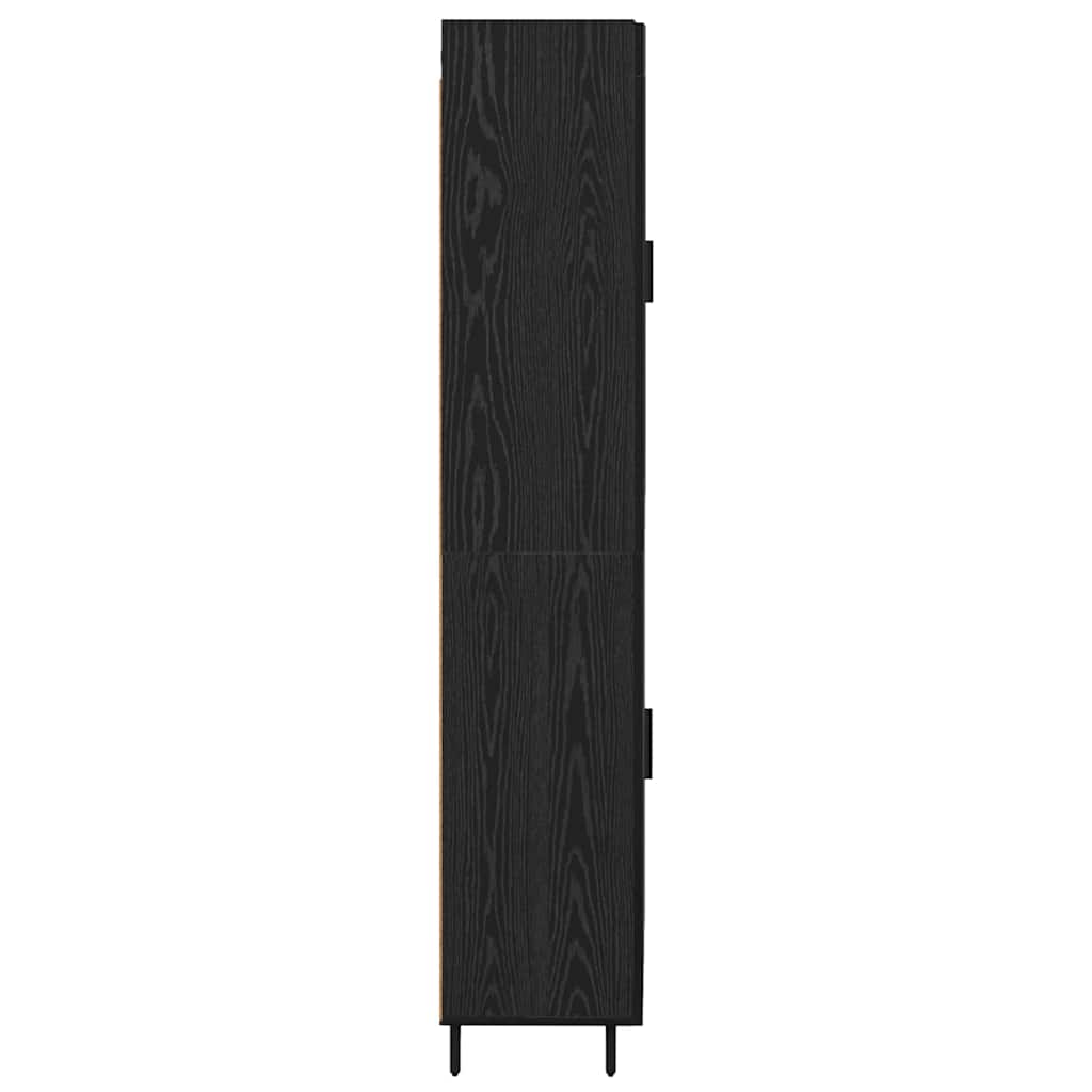 Highboard 2 stk. Schwarz Eichen-Optik 69,5 x 34 x 180 cm