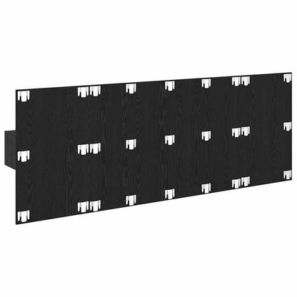 Kopfteil mit Schrank 3 stk. Schwarz Eichen-Optik Holzwerkstoff