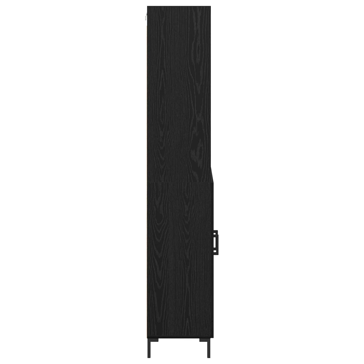 Highboard Schwarz Eichen-Optik 69,5 x 34 x 180 cm Holzwerkstoff