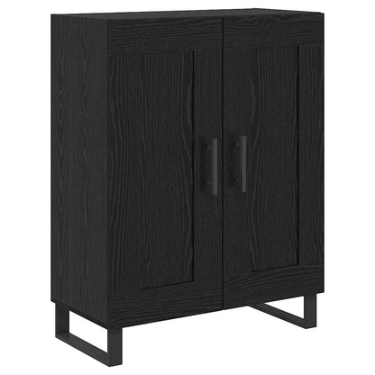 Highboard 2 stk. Schwarz Eichen-Optik 69,5 x 34 x 180 cm