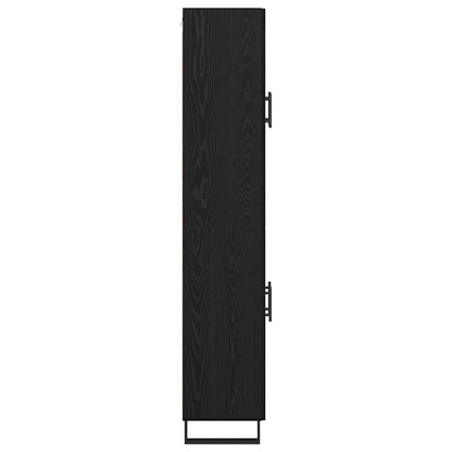 Highboard 2 stk. Schwarz Eichen-Optik 69,5 x 34 x 180 cm