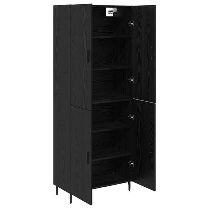 Highboard 2 stk. Schwarz Eichen-Optik 69,5 x 34 x 180 cm