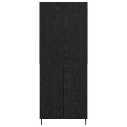 Highboard 2 stk. Schwarz Eichen-Optik 69,5 x 34 x 180 cm
