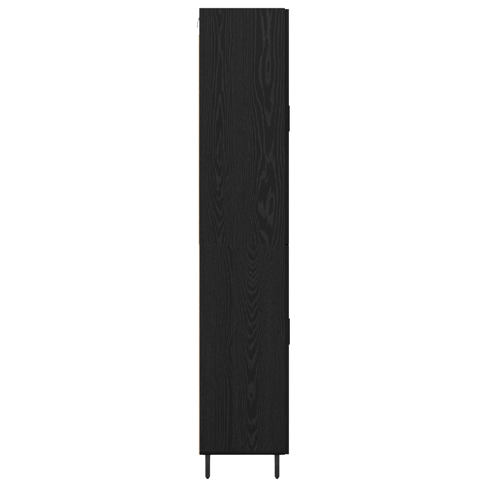 Highboard 2 stk. Schwarz Eichen-Optik 69,5 x 34 x 180 cm